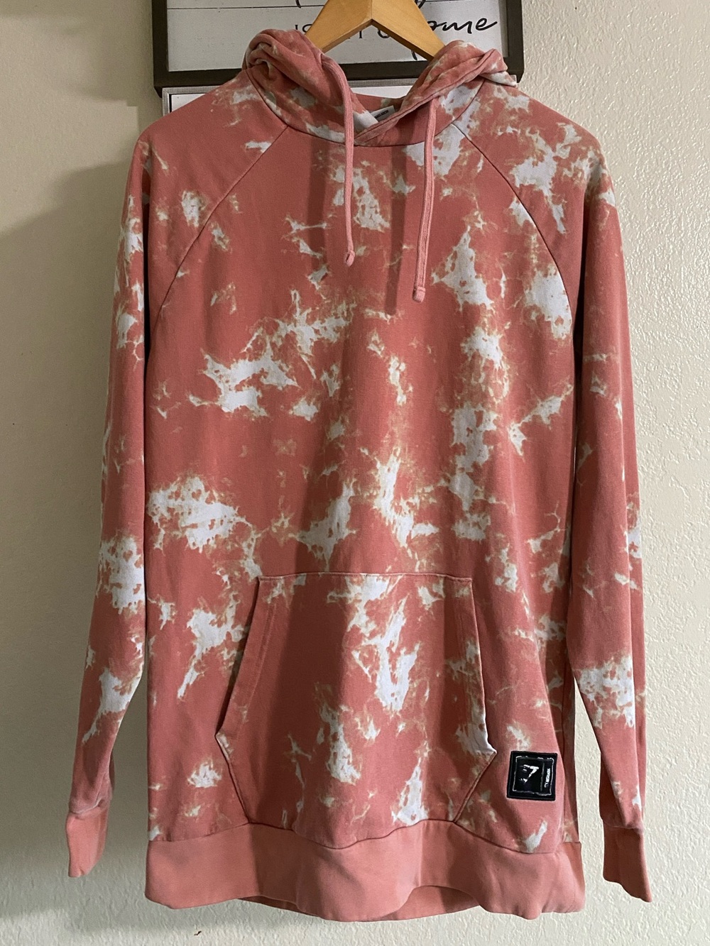 Gymshark Cloud Print Fleece Tie Dye Hoodie Sweatshirt Medium M